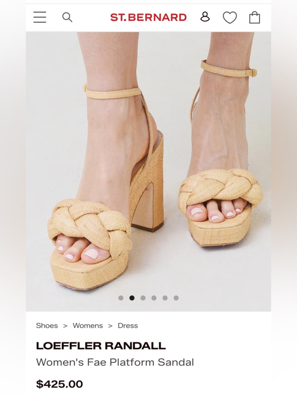Loeffler Randall Brown Braided Raffia Platform Sandals